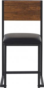 Beliani Zestaw do jadalni stół i 4 krzesła ciemne drewno z czarnym BURTON! 6