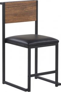 Beliani Zestaw do jadalni stół i 4 krzesła ciemne drewno z czarnym BURTON! 7