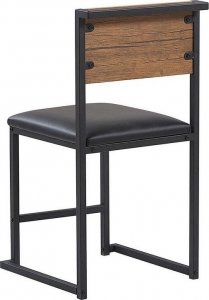 Beliani Zestaw do jadalni stół i 4 krzesła ciemne drewno z czarnym BURTON! 8