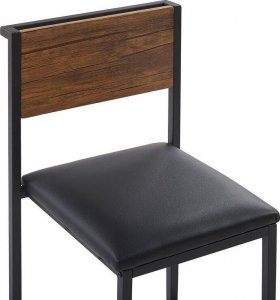 Beliani Zestaw do jadalni stół i 4 krzesła ciemne drewno z czarnym BURTON! 9