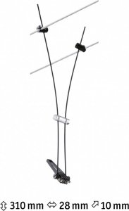 Paulmann System linkowy Spot Comet max1x50W Czarny mat GU5,3 12V metal 6