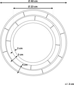 Beliani Okrągłe lustro ścienne ø 40 cm złote BELCHITE 5