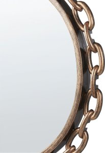 Beliani Okrągłe lustro ścienne ø 46 cm złote YEBRA! 4