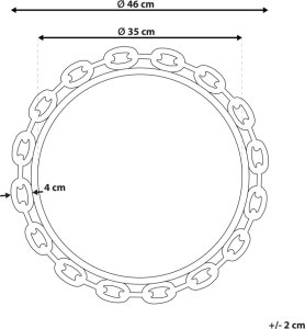Beliani Okrągłe lustro ścienne ø 46 cm złote YEBRA! 5