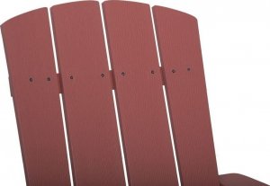 Beliani Krzesło ogrodowe z podnóżkiem czerwone ADIRONDACK! 7