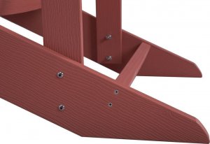 Beliani Krzesło ogrodowe z podnóżkiem czerwone ADIRONDACK! 8