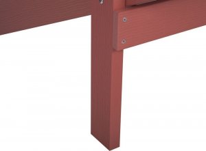 Beliani Krzesło ogrodowe z podnóżkiem czerwone ADIRONDACK! 9