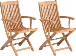 Beliani Lumarko Zestaw 2 krzeseł ogrodowych drewniany MAUI! 1