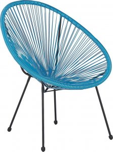 Beliani Lumarko Krzesło z technorattanu niebieskie ACAPULCO II! 1