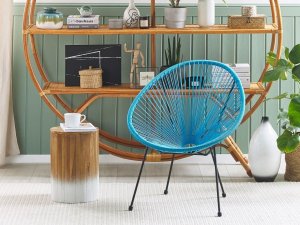 Beliani Krzesło z technorattanu niebieskie ACAPULCO II! 3