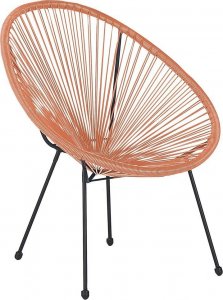 Beliani Lumarko Krzesło z technorattanu pomarańczowe ACAPULCO II! 1