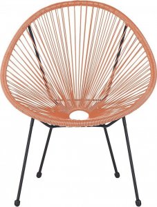 Beliani Krzesło z technorattanu pomarańczowe ACAPULCO II! 4