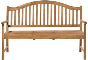 Beliani Ławka ogrodowa 150 cm drewniana z rozkładanym stolikiem HILO! 8