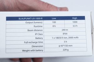 Latarka Blaupunkt Latarka LED Blaupunkt Flash Patrol 1000lm IPX4 8