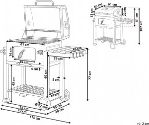 Beliani Grill węglowy szary PAVLOF! 10