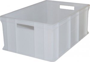 qBox Pojemnik transportowy EURO 240 ścianki i dno pełne, wym. 600 x 400 x 240 mm (kolor: biały) 1