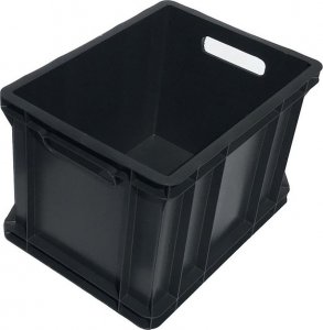qBox Pojemnik transportowy 1/2 EURO 270 wym. 400 x 300 x 270 mm (kolor czarny) 1