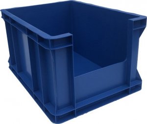 qBox Pojemnik transportowy 1/2 EURO 220 inspekcyjny wym. 400 x 300 x 220 mm (kolor niebieski) 1