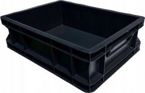 qBox Pojemnik transportowy 1/2 EURO 120 wym. 400 x 300 x 120 mm (kolor: czarny) 1