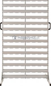 qBox Regał do pojemników warsztatowych, dwustronny. Wym: 1610x940x650mm 208 pojemników (Regał z pojemnikami) 2