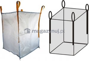 Blot Worek BIG BAG 4 uchwyty, góra otwarta, dno zamknięte wym. 800x800x1100 mm 2