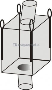 IZOMER Worek BIG BAG 9. 4 uchwyty, wym. 700x1100x1200mm (Ładowność 500 kg) - KOMPLET 20 szt. 4