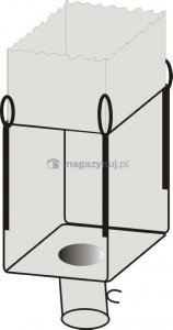 IZOMER Wielkogabarytowy worek BIG BAG 11., 4 uchwyty, wym. 700x1100x1200 mm (Ładowność 500 kg) - KOMPLET 20 szt. 2