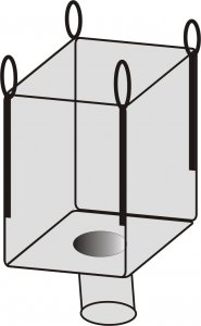 IZOMER Worek BIG BAG 03A. 4 uchwyty, tkanina ażurowa wym. 900x900x1700mm - KOMPLET 20 szt. 1