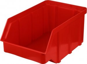qBox Pojemnik plastikowy warsztatowy z polipropylenu standardowego. Wym: 225x145x110mm (kolor: czerwony) 1