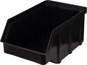 qBox Pojemnik plastikowy warsztatowy z polipropylenu standardowego. Wym: 156x100x75mm (kolor: czarny) 1