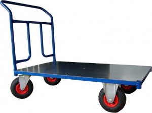 WiZ Wózek platformowy jednoburtowy, platforma z blachy. Wym. 1000x600mm (Ładowność: 250kg) 1