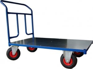 WiZ Wózek platformowy jednoburtowy, platforma z blachy. Wym. 1200x700mm (Ładowność: 250kg) 1