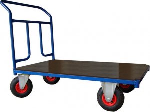 WiZ Wózek platformowy jednoburtowy, poręcz przykręcana. Wym. 1000x600mm (Ładowność: 250kg) 1