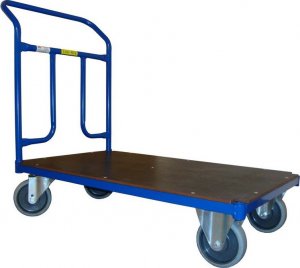 WiZ Wózek platformowy jednoburtowy, poręcz przykręcana. Wym. 1000x600mm (Ładowność: 300kg) 1