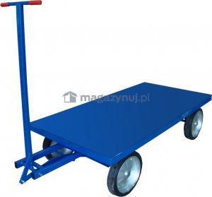 WiZ Wózek platformowy. Platforma z blachy 3mm. Wym. 1000x2000mm (Koła: Pełne) 3