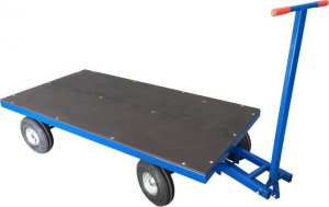 WiZ Wózek platformowy. Platforma ze sklejki z siatką antypoślizgową. Wym. 1000x2000mm (Koła: Pełne) 3