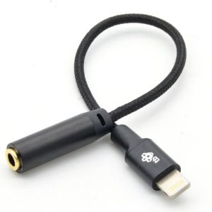 Kabel USB TB Print Lightning -> Mini Jack 3.5mm 0.12m Czarny (AKTBXAALMJF012B) 1