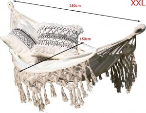 am-gardenhome Hamak boho-makrama XXL 2-osobowy 9