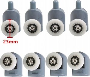 Korbi KOMPLET 8 ROLEK DO KABINY PRYSZNICOWEJ KÓŁKA ROLKI 3