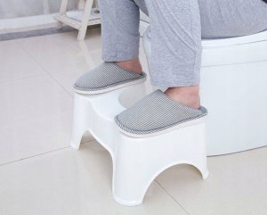 Korbi Podnóżek toaletowy podest Łazienkowy taboret biały 2