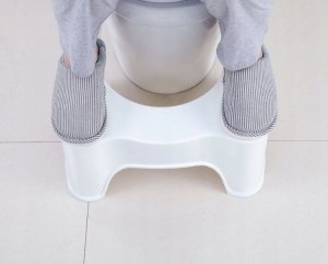 Korbi Podnóżek toaletowy podest Łazienkowy taboret biały 3