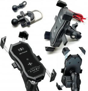 Korbi MOTOCYKLOWY UCHWYT TELEFON INDUKCYJNY QI QC3.0 1
