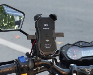 Korbi MOTOCYKLOWY UCHWYT TELEFON INDUKCYJNY QI QC3.0 5