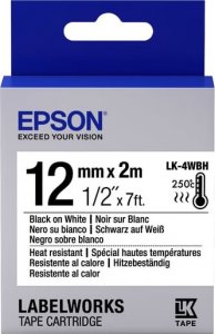 Epson TAPE - LK4WBH HEAT RESIST BLK/ - C53S654025 1