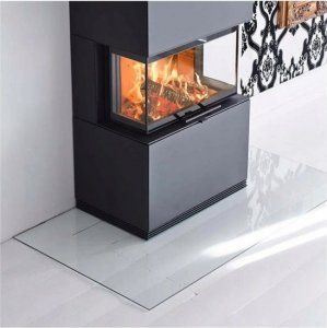 Hurtex Podstawa szklana hartowana - szyba pod Piec lub Kominek 80x60 cm 4