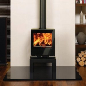 Hurtex Podstawa szklana hartowana - szyba pod Piec lub Kominek 100x80 cm CZARNA 5