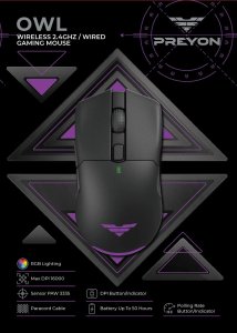 Mysz PREYON Owl Wireless  (POW35B) 10
