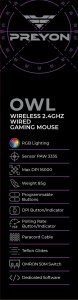 Mysz PREYON Owl Wireless  (POW35B) 11