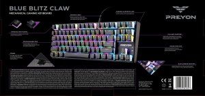 Klawiatura PREYON Blue Blitz Claw Gateron Blue (PBBC87B) 10