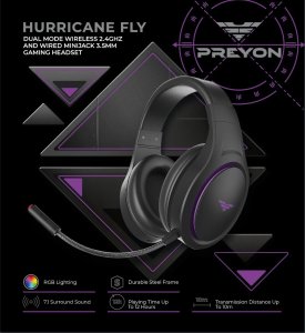 Słuchawki PREYON Hurricane Fly Czarne (PHF40B) 11